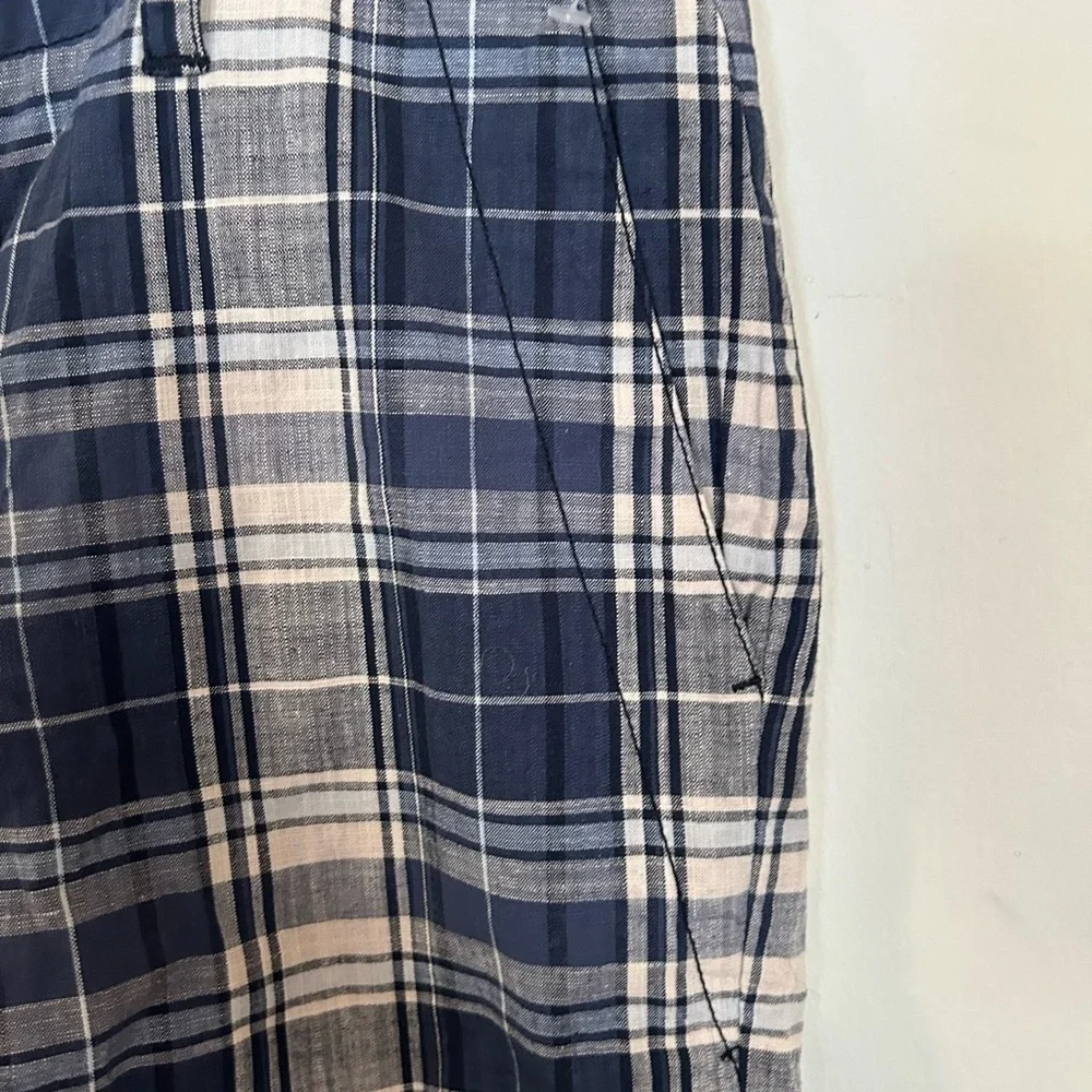ROOTS-size 30 plaid shirts nwot 100% cotton